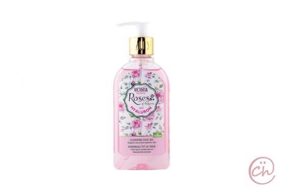 Измиващ гел за лице с Розово масло Roses and Hyaluron - Victoria Beauty